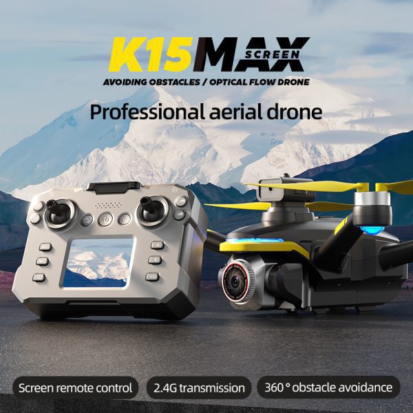 Remote Control Screen Control Optical Flow Camera Drone Toy K15MAX - Image 13