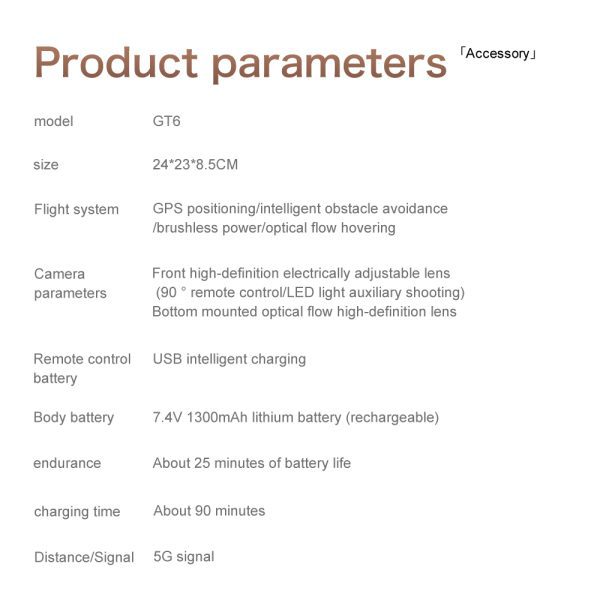 GPS Drone Return EIS Intelligence Obstacle Avoidance HD Camera GT6 - Image 34