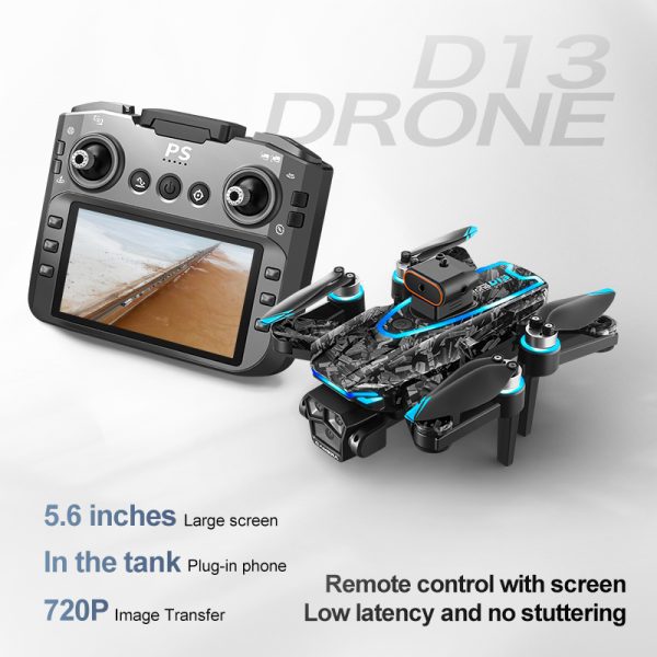 5.6" Screen Control Obstacle Avoidance Dual Camera Drone Toy D13 - Image 9