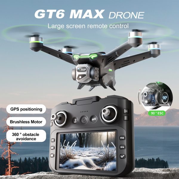 5.6" RC Screen Control GPS Return EIS HD Camera Drone GT6 Max - Image 3
