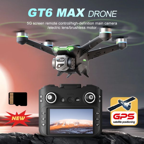 5.6" RC Screen Control GPS Return EIS HD Camera Drone GT6 Max - Image 4