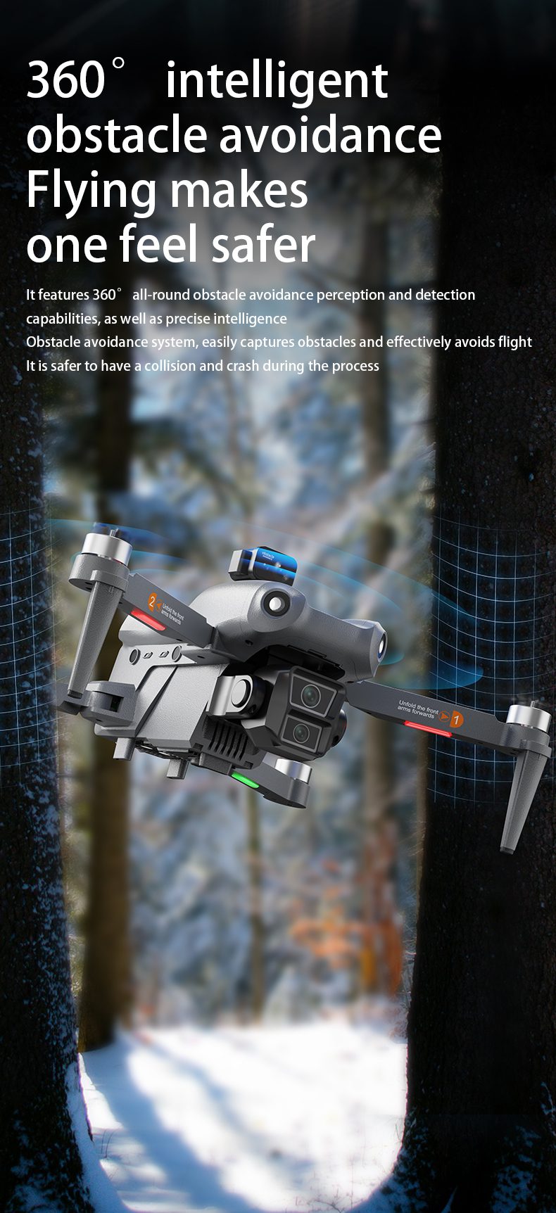 GPS Return 4.5" Screen 5G Obstacle Avoidance 4K HD Camera Drone L300 UItra