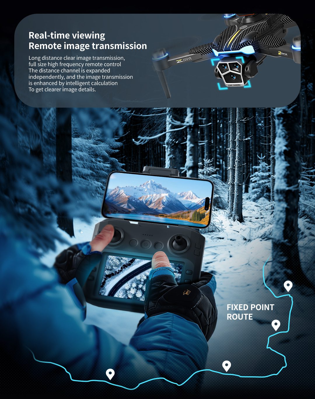 GPS Drone 4.5" Remote Control Screen 4K HD 5G Camera UAV Z104