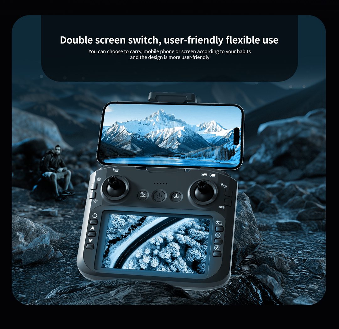 GPS Drone 4.5" Remote Control Screen 4K HD 5G Camera UAV Z104