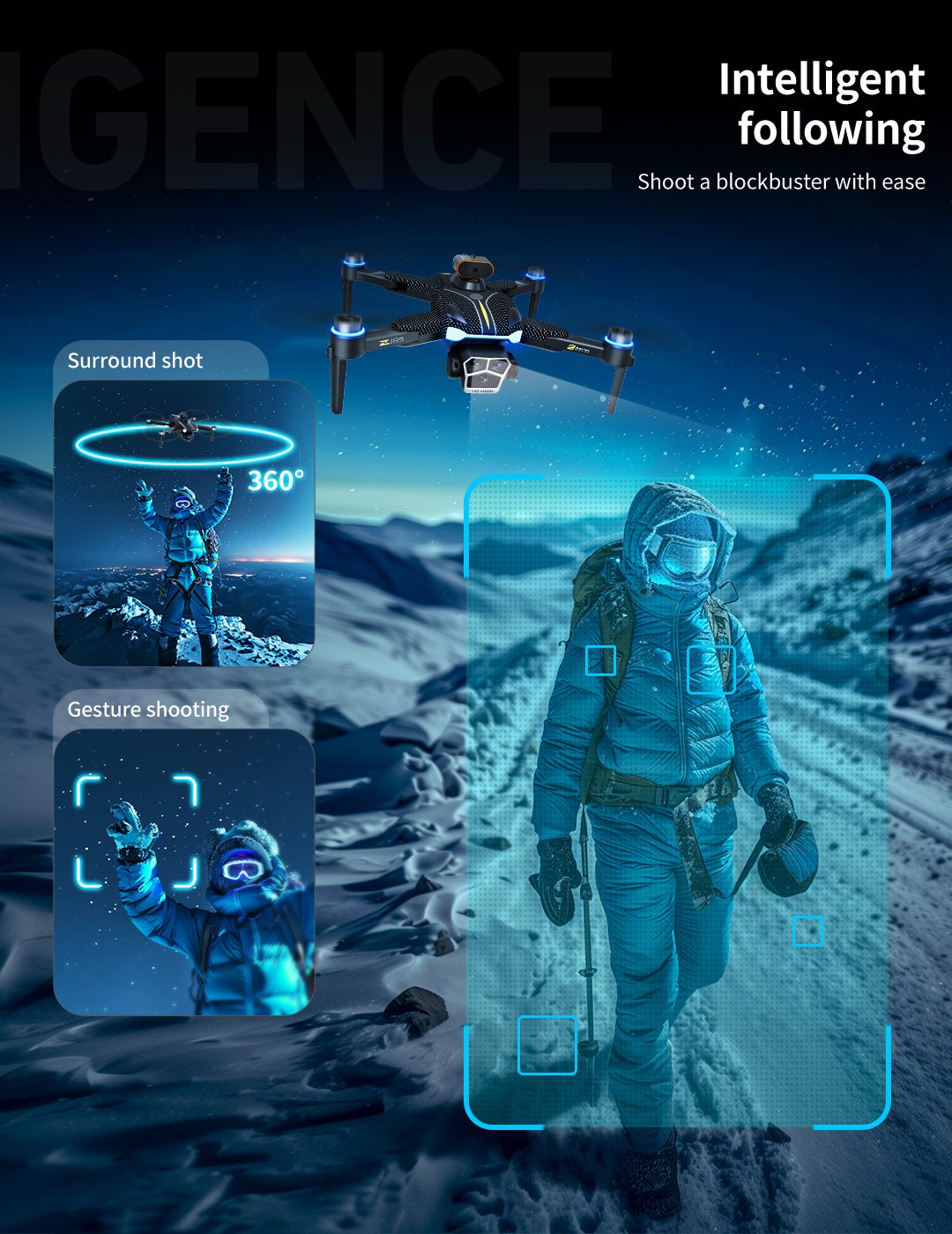 GPS Drone 4.5" Remote Control Screen 4K HD 5G Camera UAV Z104