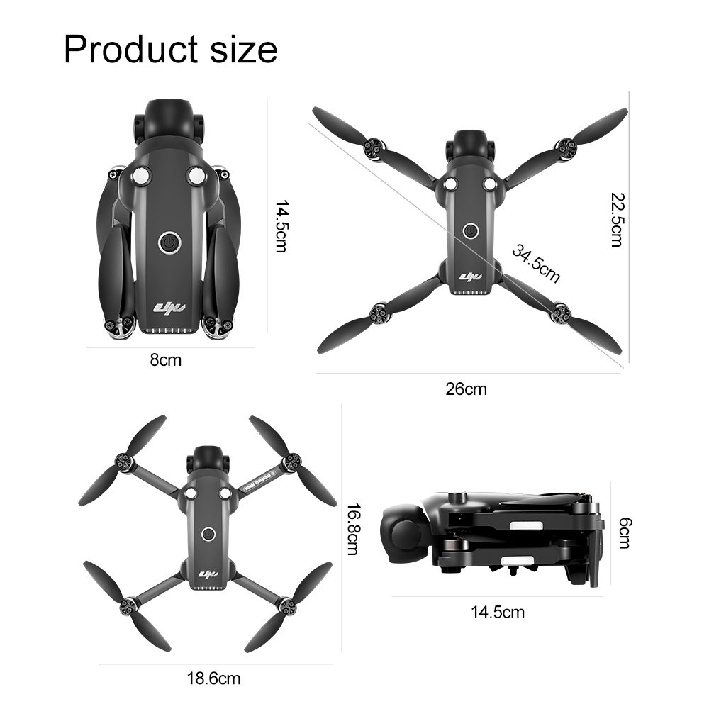 5.6 Inch Remote Control Screen Obstacle Avoidance Camera Drone Toy V156MAX