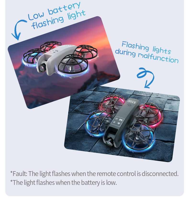 Mini Drone Cool Light Protection Camera Aircraft Toy K100