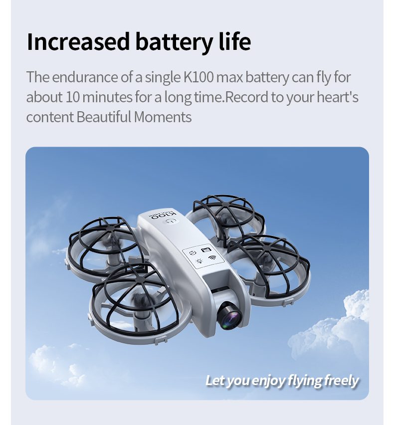 Mini Drone Cool Light Protection Camera Aircraft Toy K100