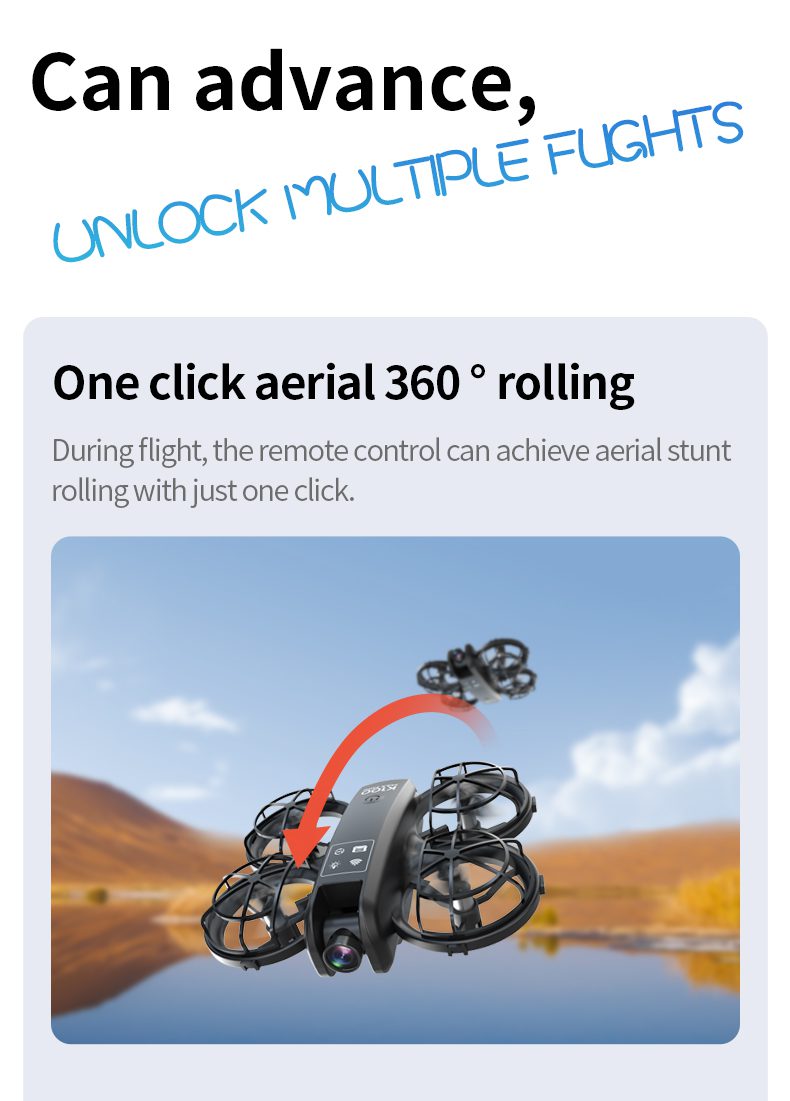 Mini Drone Cool Light Protection Camera Aircraft Toy K100