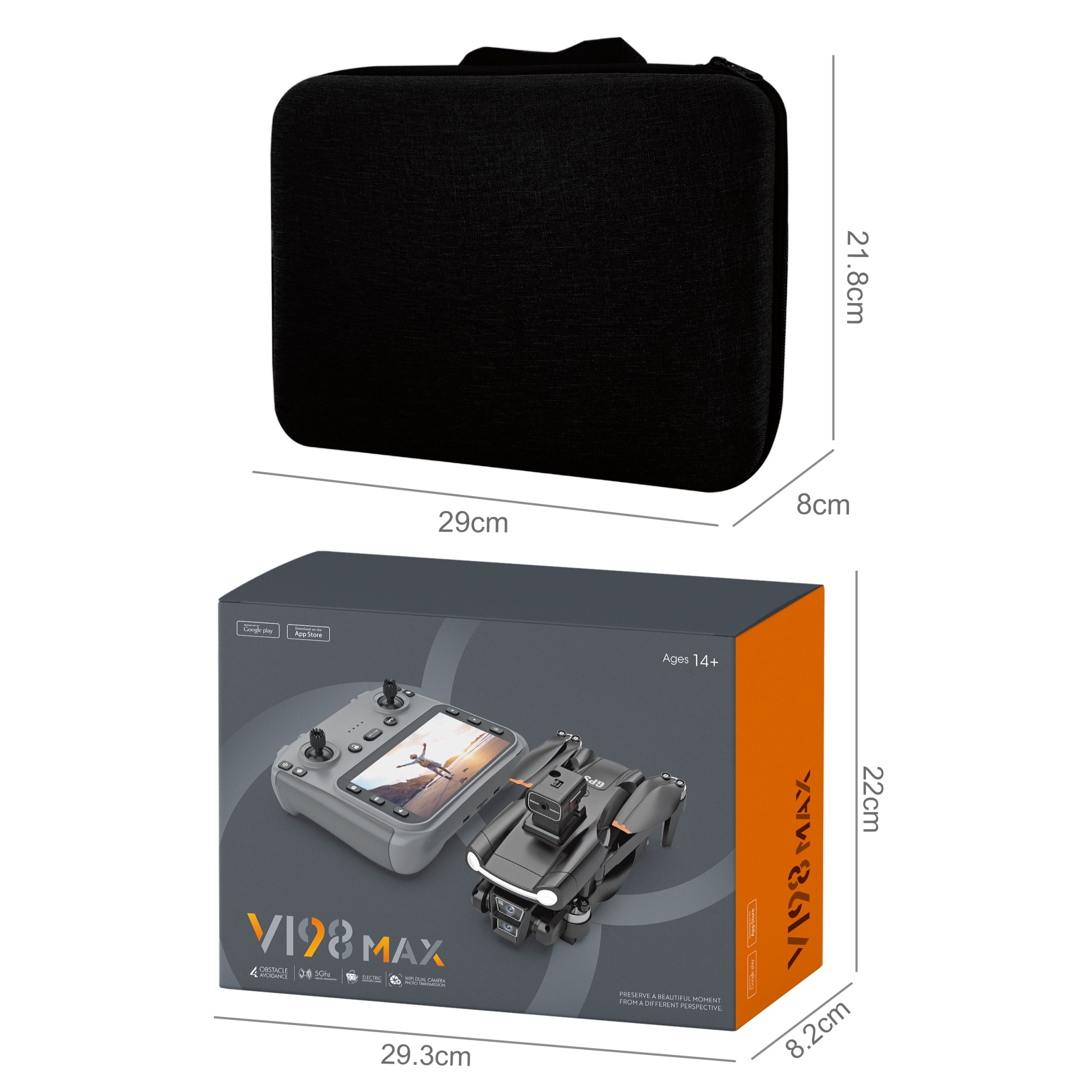 4.5" Remote Control Screen GPS Return 5G HD Camera Drone V198MAX