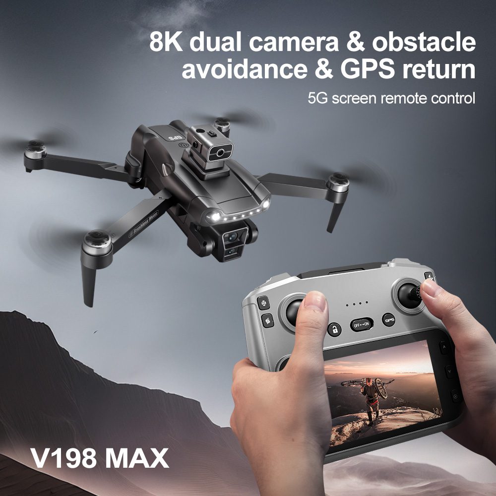 4.5" Remote Control Screen GPS Return 5G HD Camera Drone V198MAX