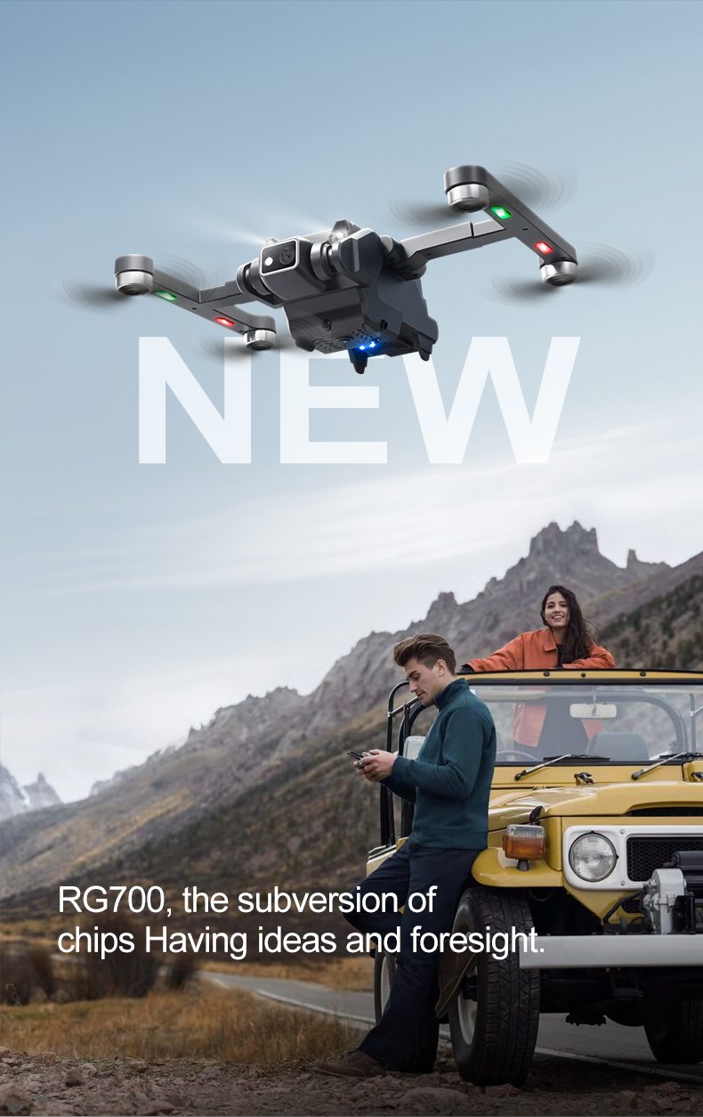 GPS Drone 4.5" Remote Control Screen 5G HD Camera UAV RG700PRO
