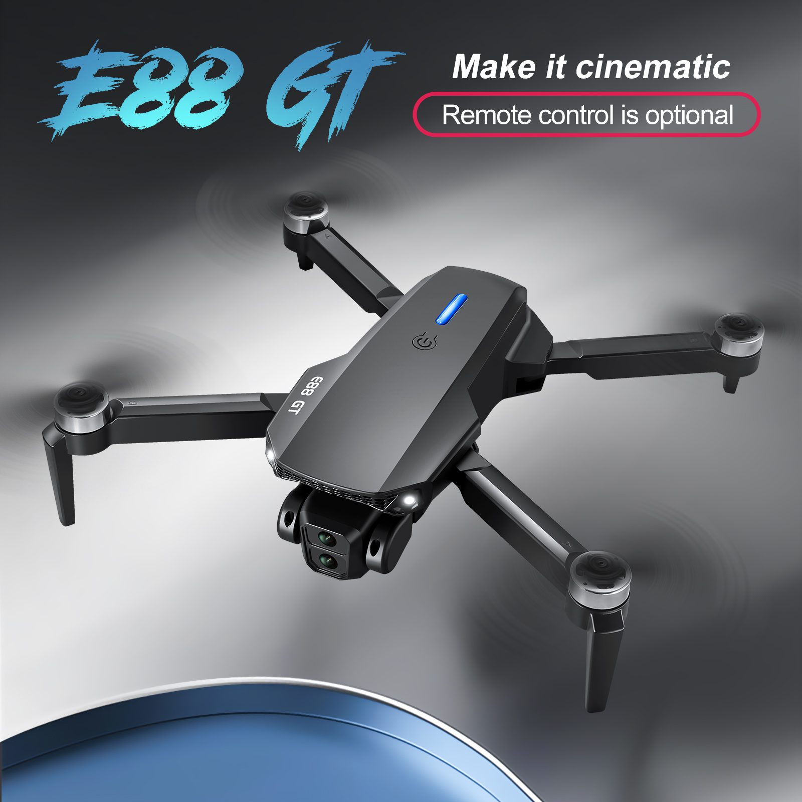 4.3" Screen Drone Optical Flow Camera Aircraft Toy E88GT