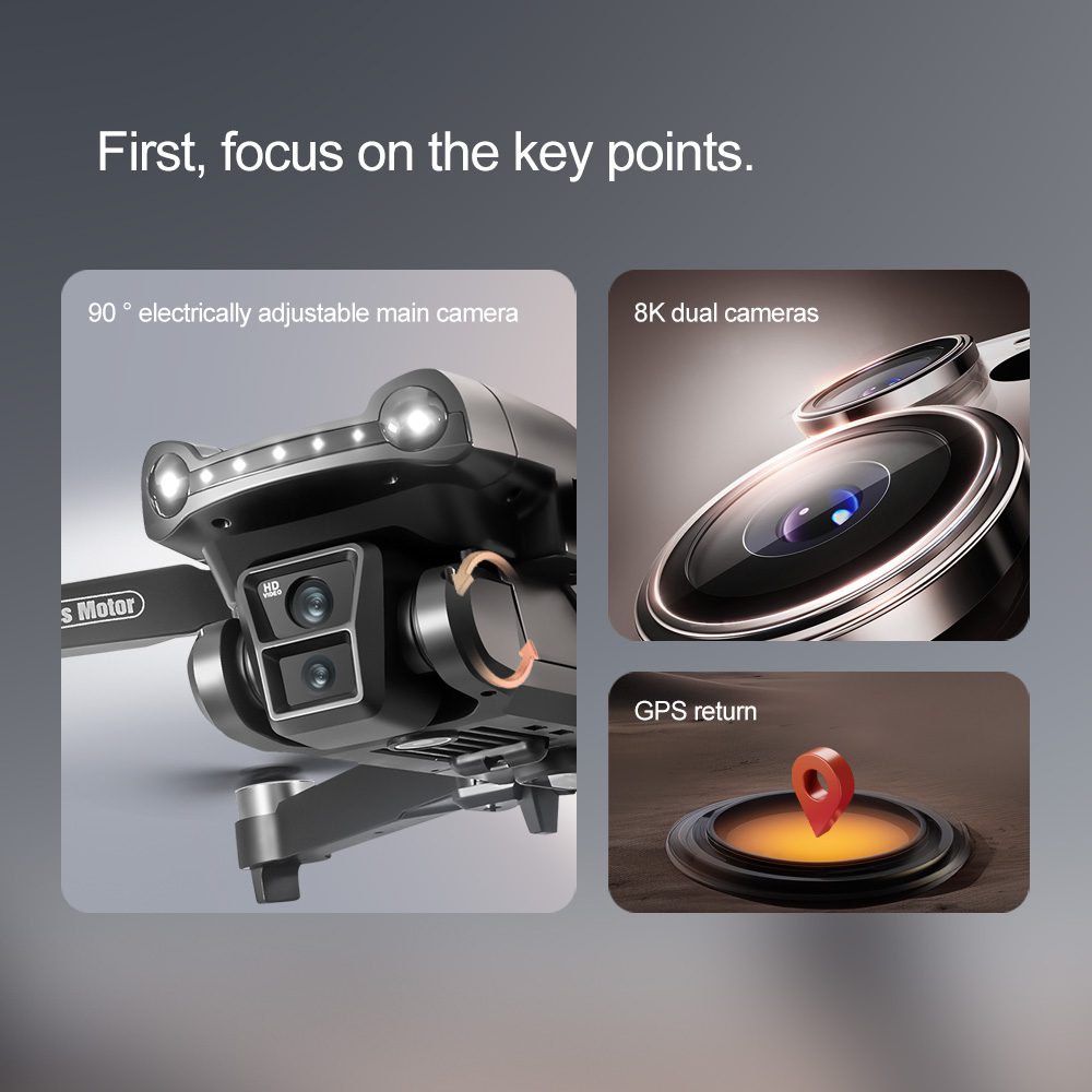 4.5" Remote Control Screen GPS Return 5G HD Camera Drone V198MAX