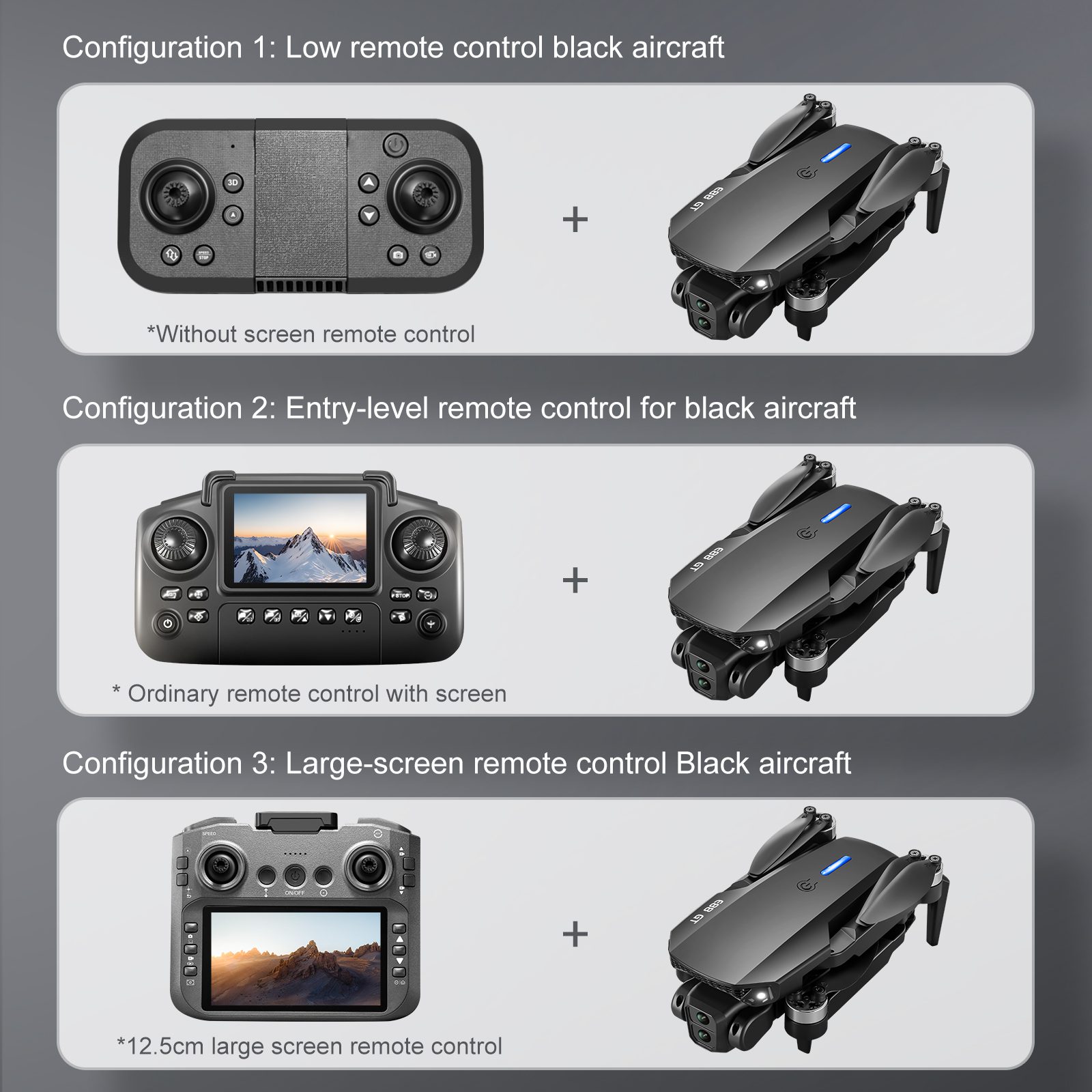 4.3" Screen Drone Optical Flow Camera Aircraft Toy E88GT