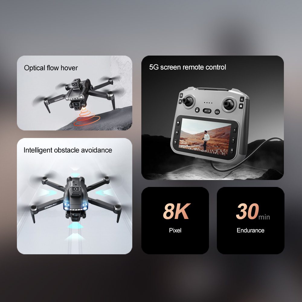 4.5" Remote Control Screen GPS Return 5G HD Camera Drone V198MAX