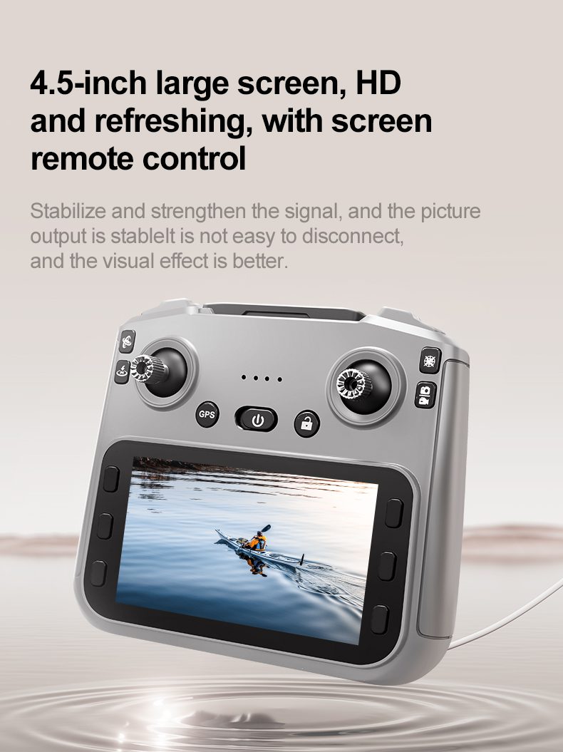 GPS Drone 4.5" Remote Control Screen 5G Relay HD Camera UAV RG800MAX