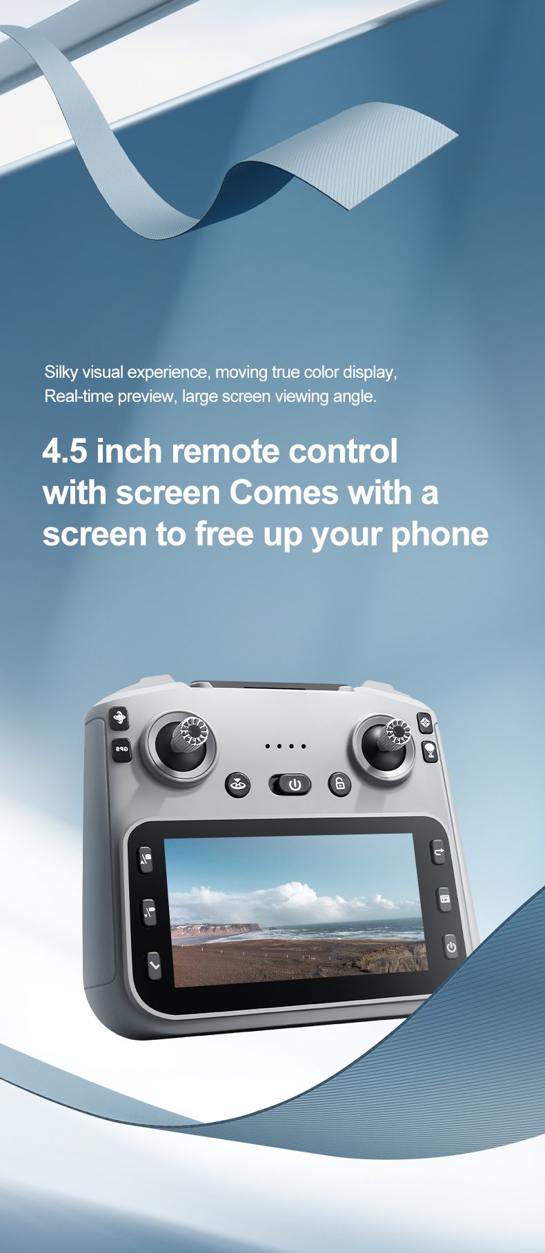 GPS Airdrop Drone 4.5" Remote Control Screen 4K Camera UAV K19MAX