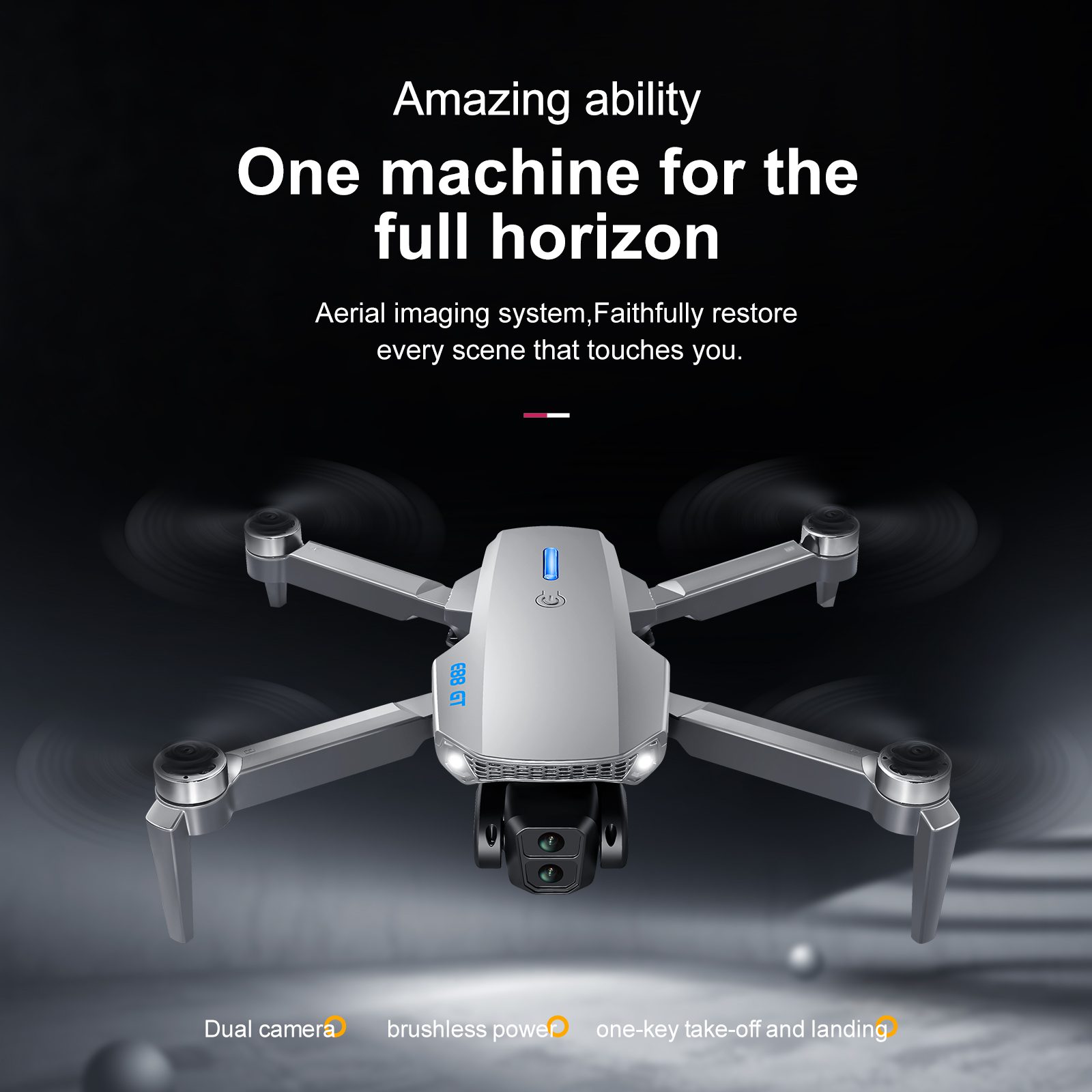 4.3" Screen Drone Optical Flow Camera Aircraft Toy E88GT
