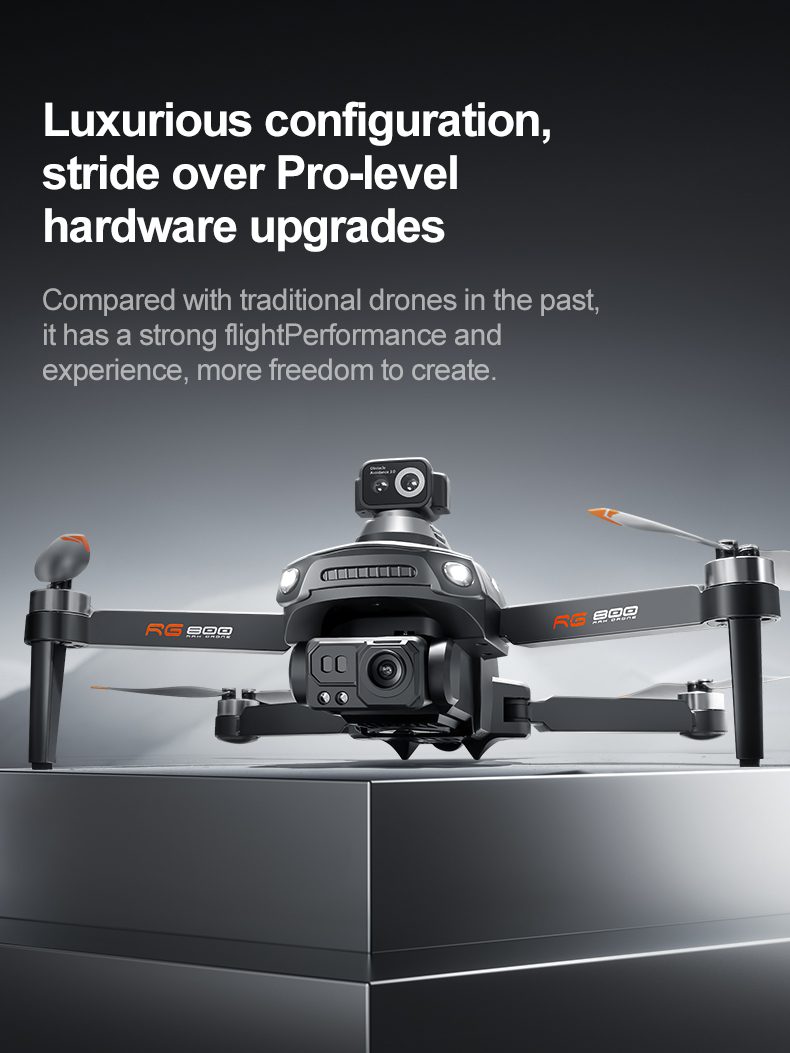 GPS Drone 4.5" Remote Control Screen 5G Relay HD Camera UAV RG800MAX