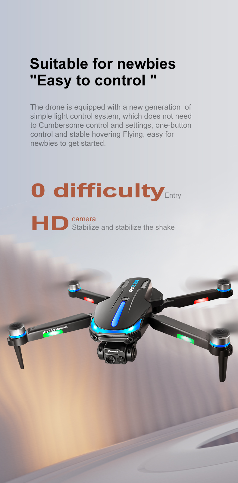GPS Drone 5.6 Inches Remote Control Screen Camera UAV RG806MAX