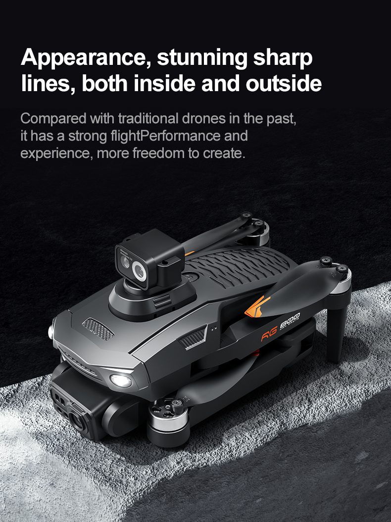GPS Drone 4.5" Remote Control Screen 5G Relay HD Camera UAV RG800MAX