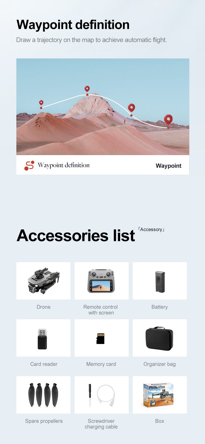 GPS Airdrop Drone 4.5" Remote Control Screen 4K Camera UAV K19MAX