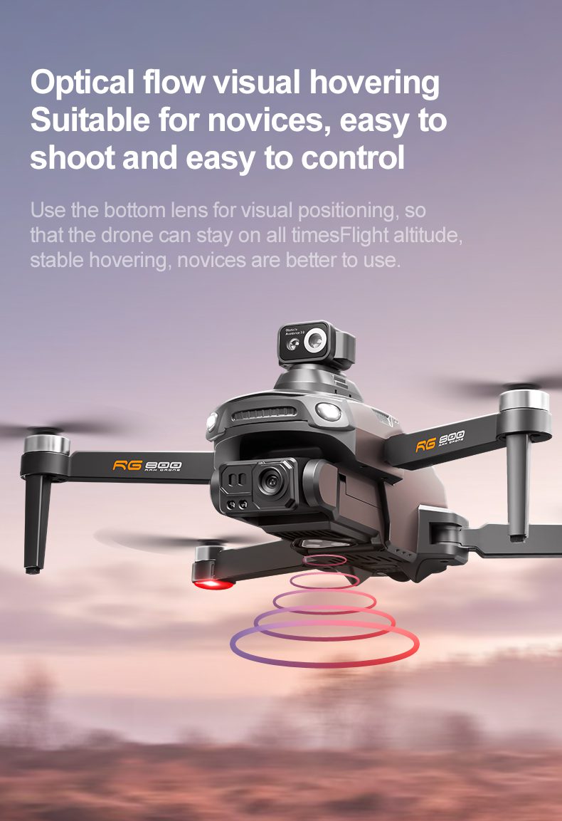 GPS Drone 4.5" Remote Control Screen 5G Relay HD Camera UAV RG800MAX