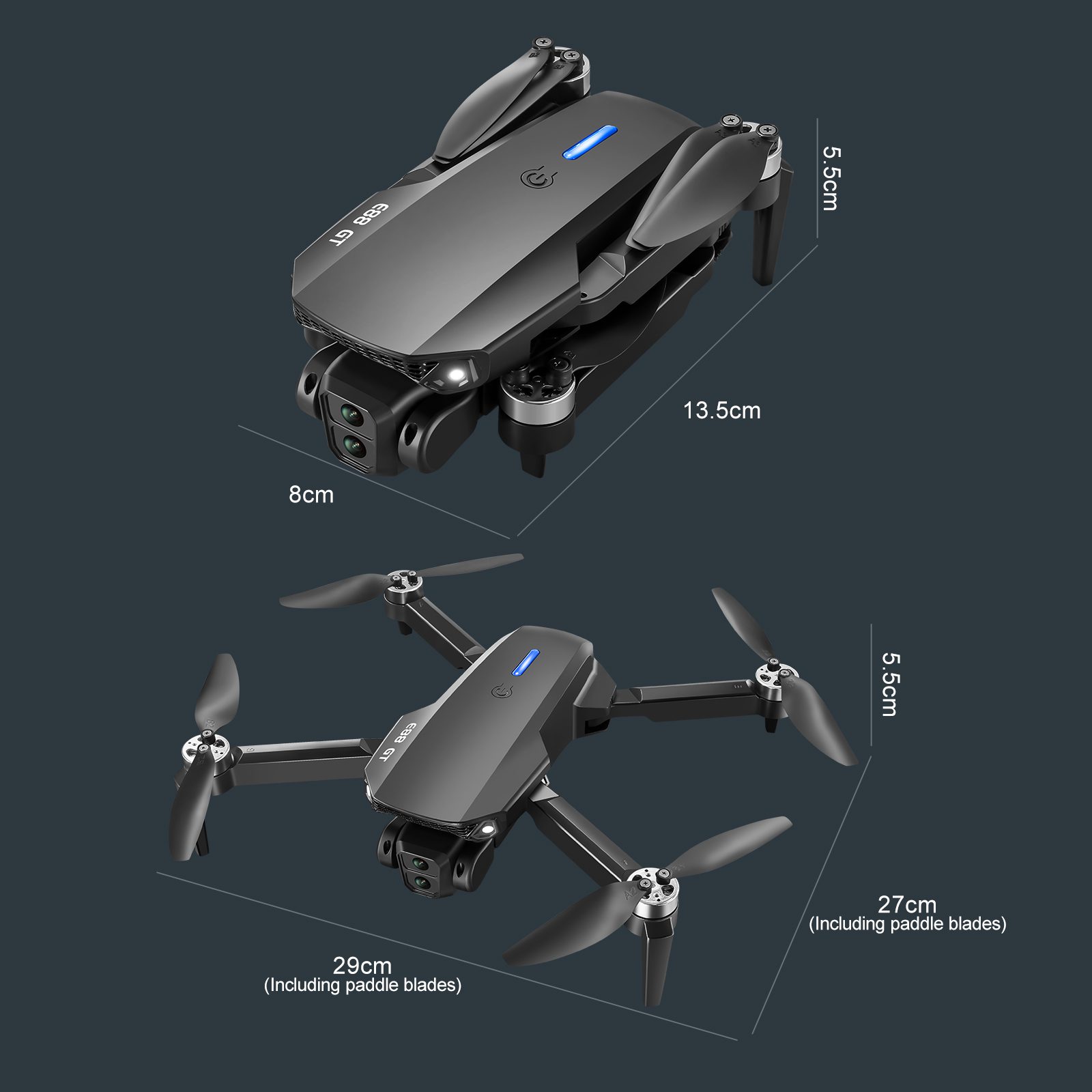 4.3" Screen Drone Optical Flow Camera Aircraft Toy E88GT