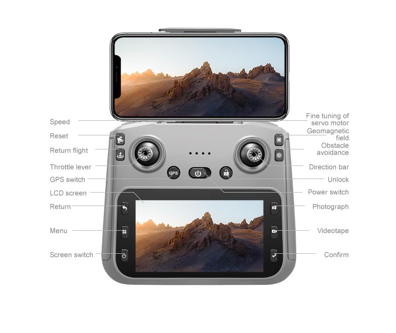 GPS Drone 5.6 Inches Remote Control Screen Camera UAV RG806MAX