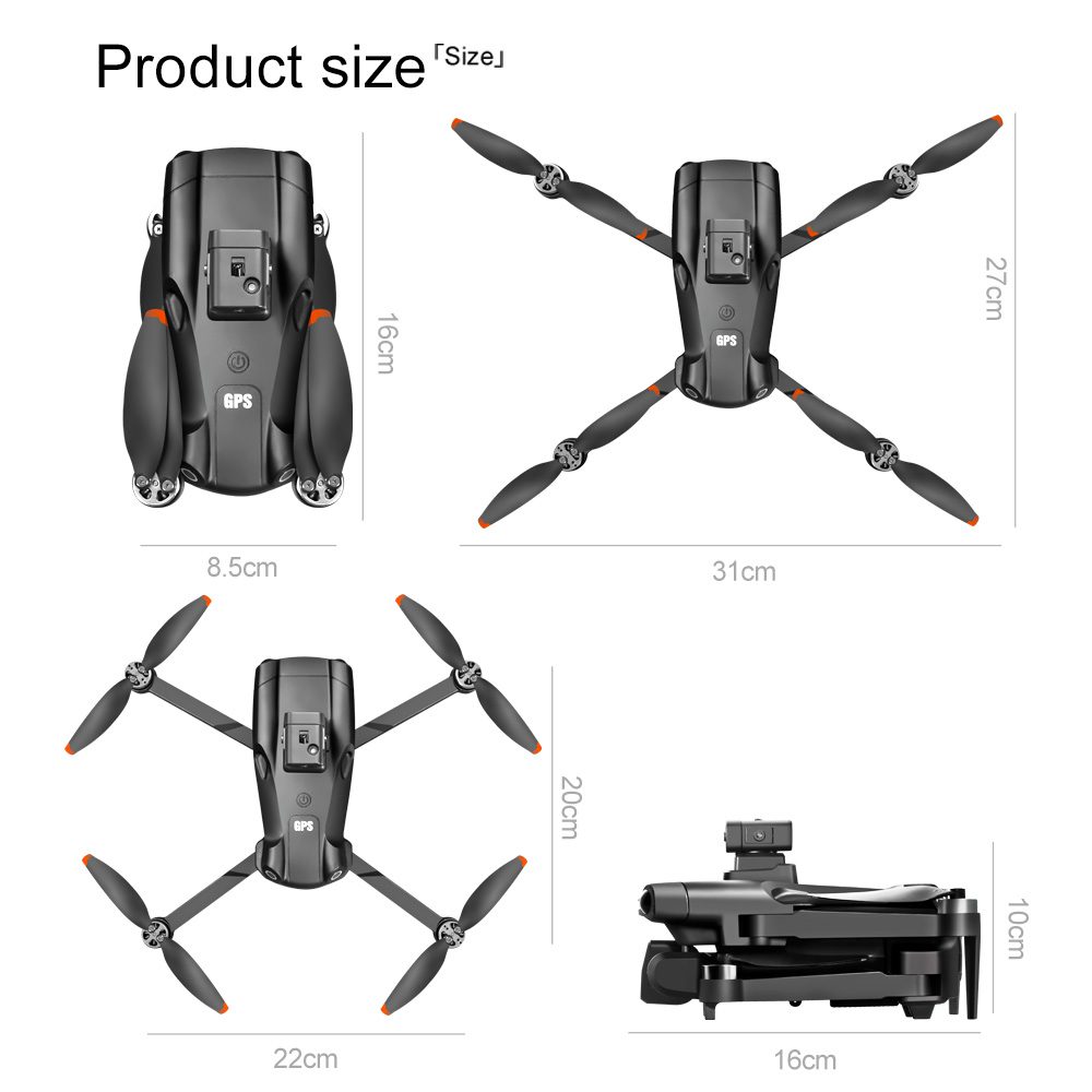 4.5" Remote Control Screen GPS Return 5G HD Camera Drone V198MAX