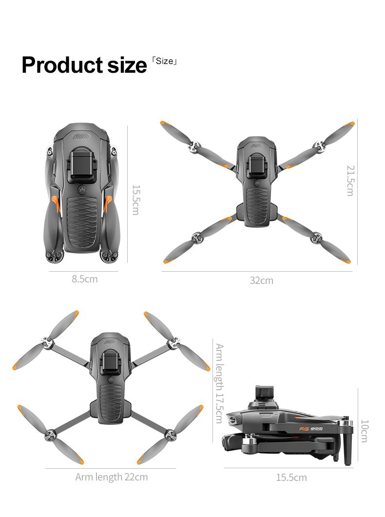 GPS Drone 4.5" Remote Control Screen 5G Relay HD Camera UAV RG800MAX