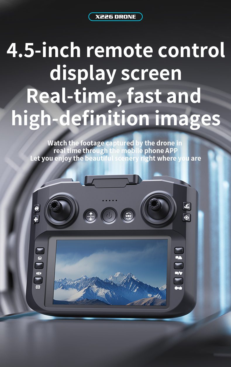 4.5" Remote Control Screen Drone Camera Protection Aircraft Toy X226