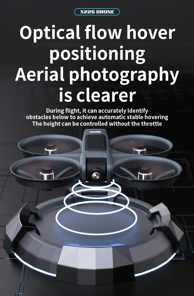 4.5" Remote Control Screen Drone Camera Protection Aircraft Toy X226