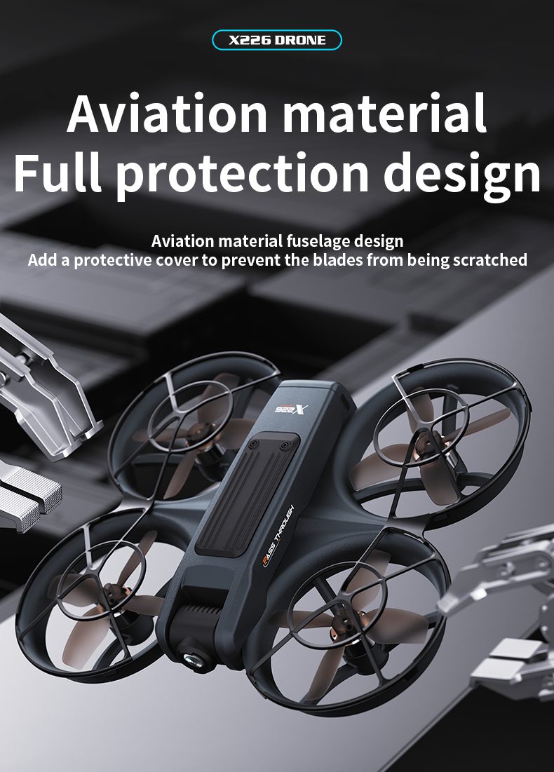 4.5" Remote Control Screen Drone Camera Protection Aircraft Toy X226