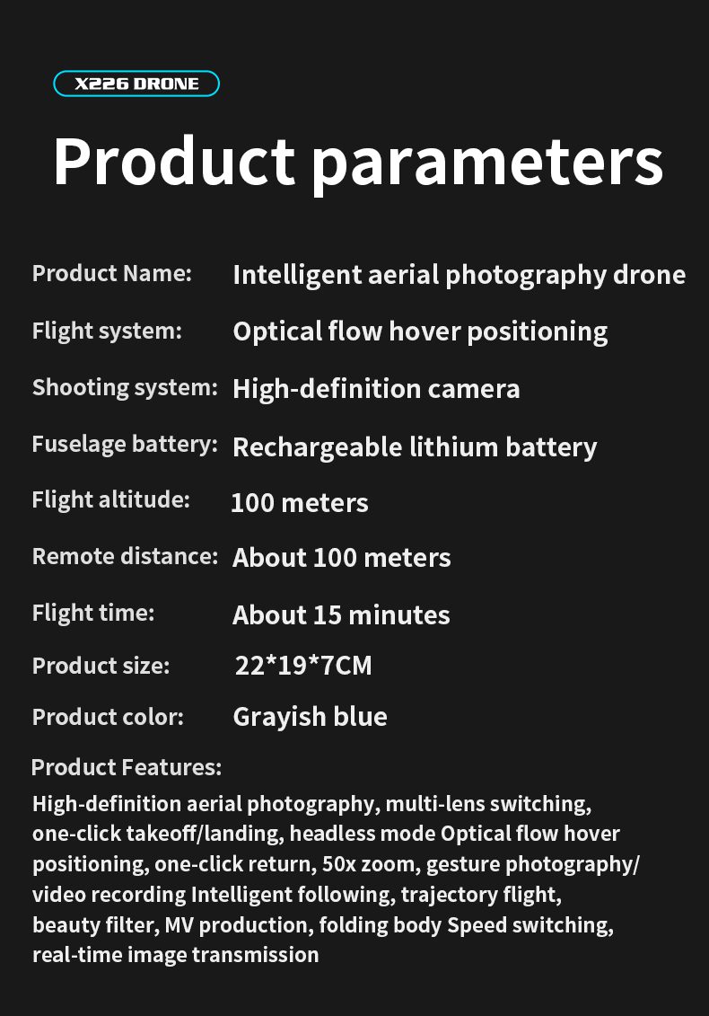 4.5" Remote Control Screen Drone Camera Protection Aircraft Toy X226