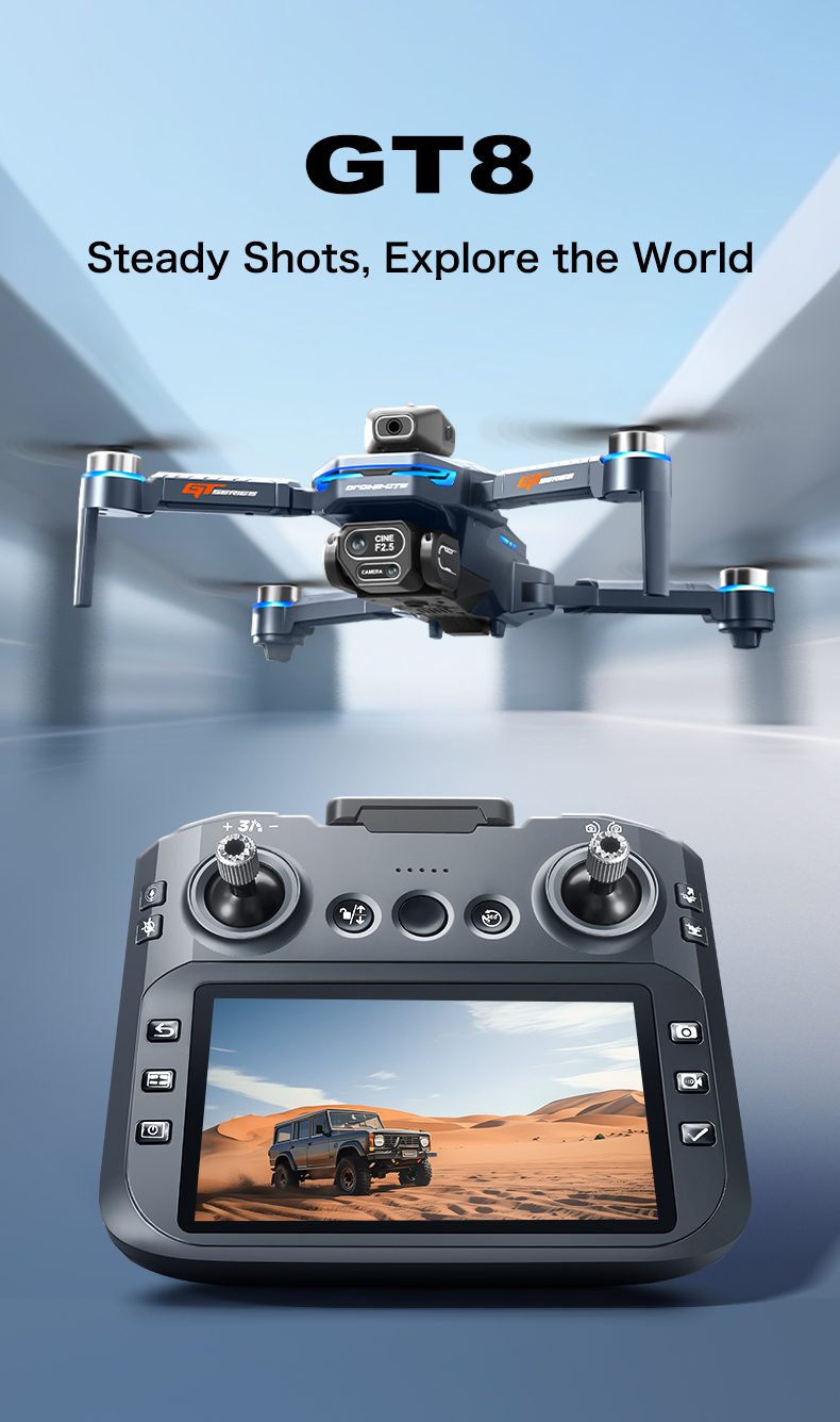 4.3" Remote Screen Drone Optical Flow Camera Aircraft Toy GT8