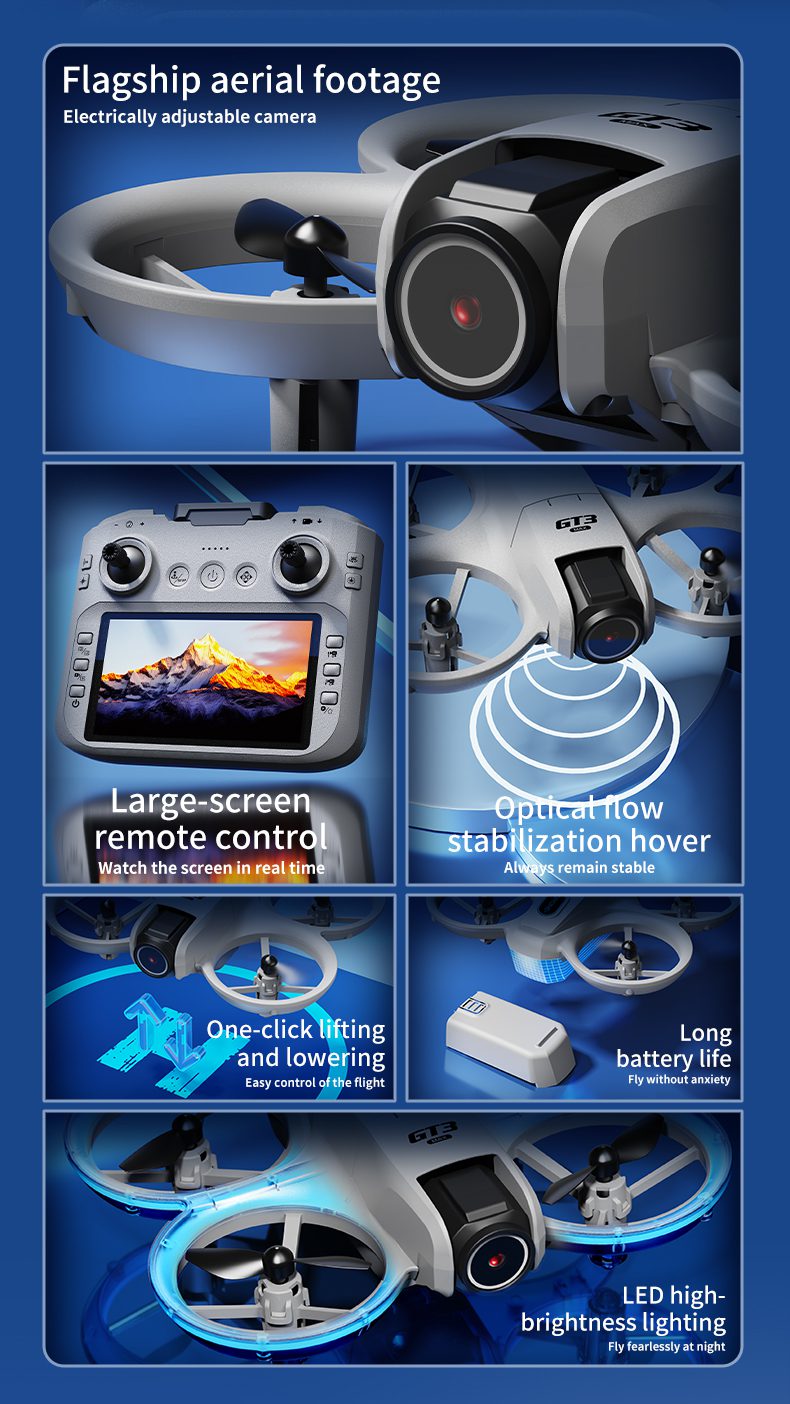 Mini Drone 4.3" Remote Control Screen Protective Cover Aircraft Toy GT3
