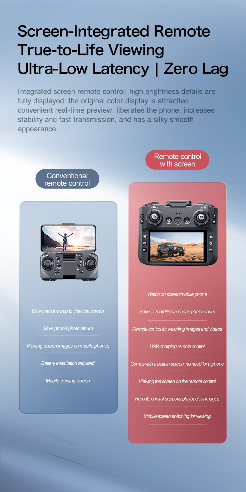 4.3" Remote Screen Drone Optical Flow Camera Aircraft Toy GT8