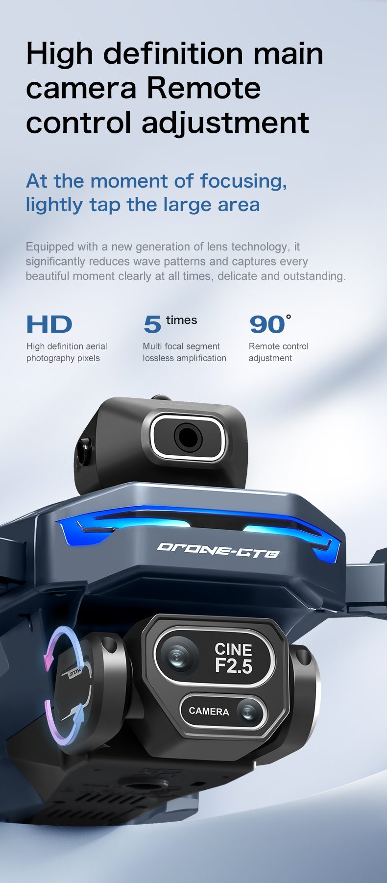 4.3" Remote Screen Drone Optical Flow Camera Aircraft Toy GT8