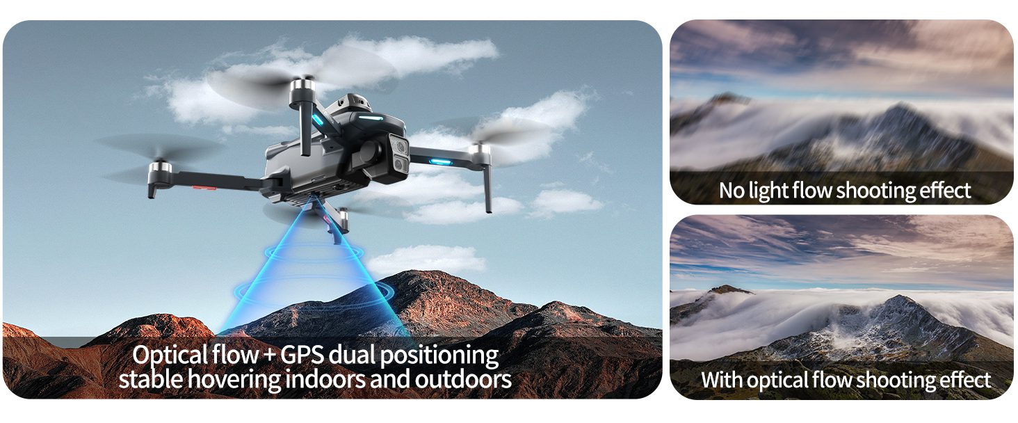 GPS Drone 4.3" Remote Control Screen 4K HD Camera UAV XT606