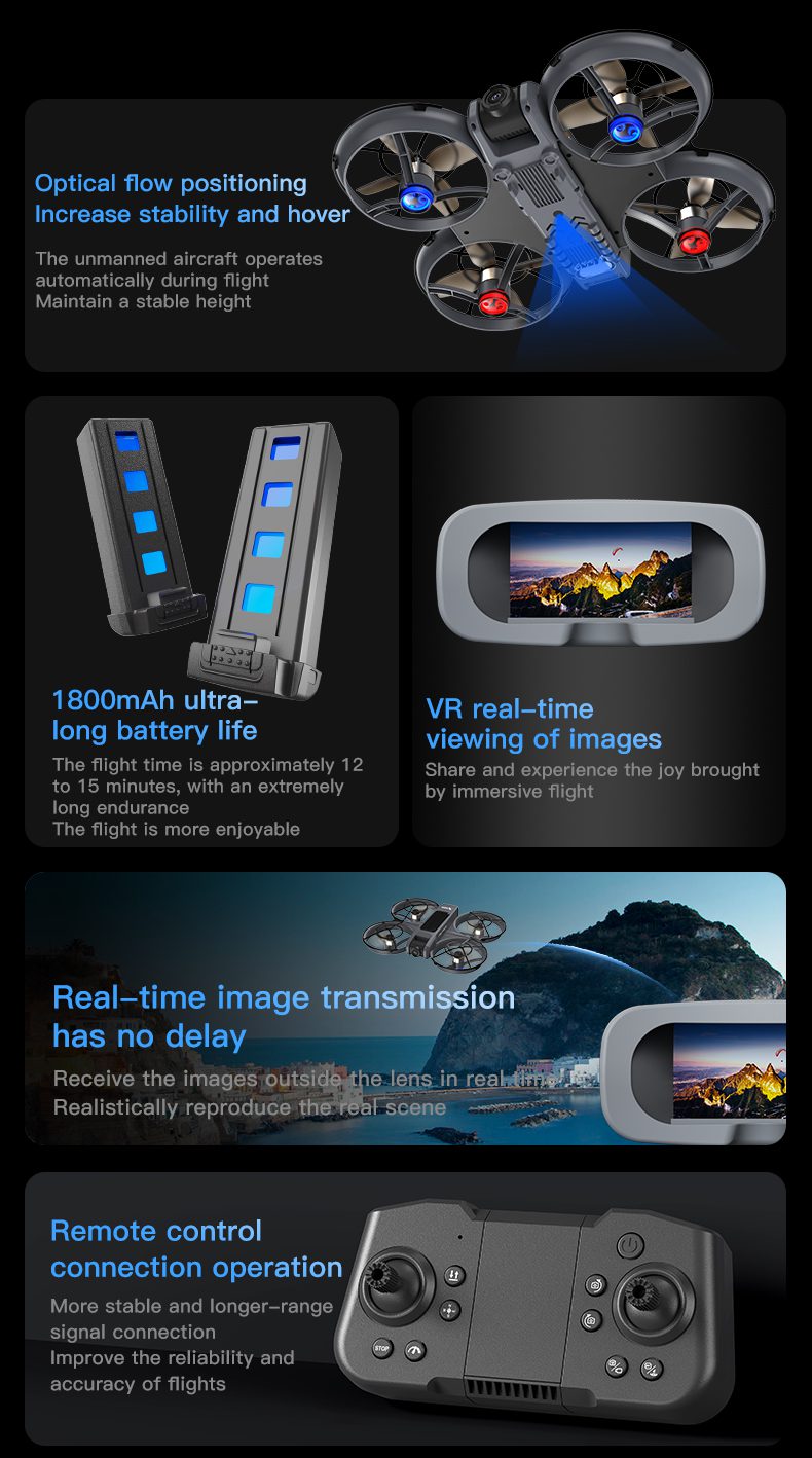 VR Drone Camera Optical Flow Protective Cover Aircraft Toy X226VR