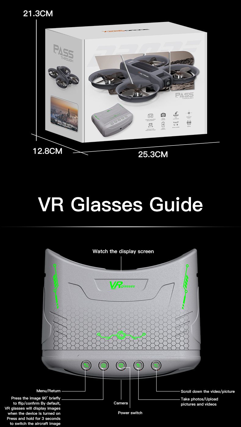 VR Drone Camera Optical Flow Protective Cover Aircraft Toy X226VR