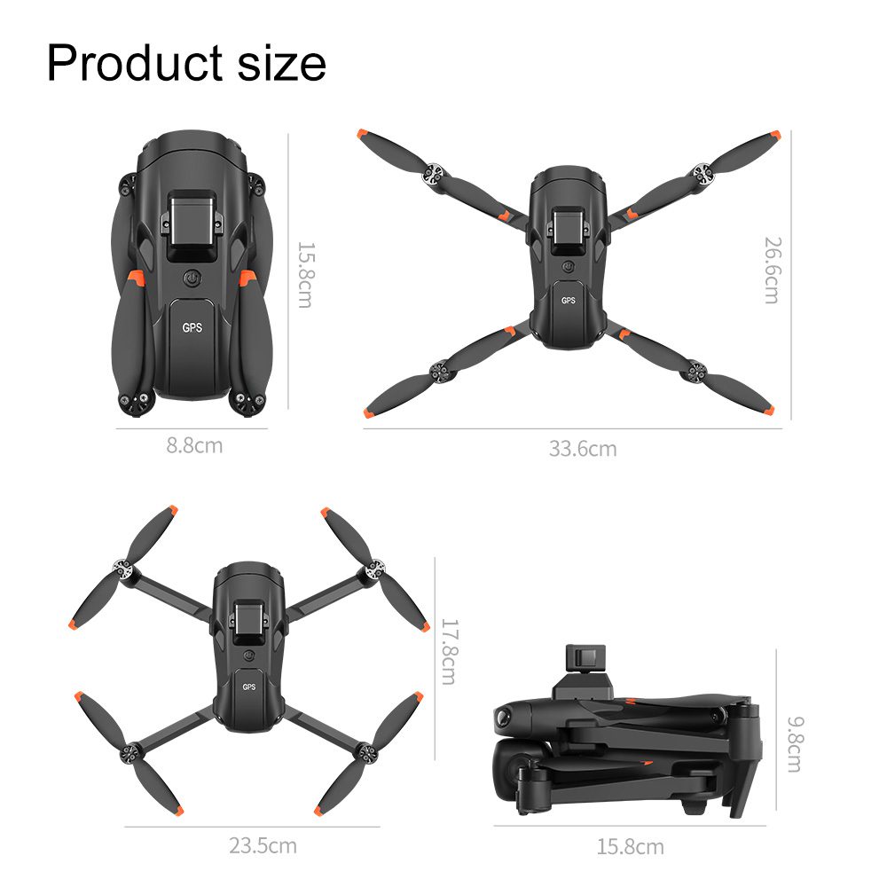 3KM Flight GPS Return Drone 5G Obstacle Avoidance 8K HD Camera UAV V918