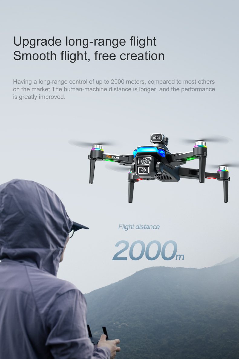 GPS Drone 4.5" Screen Cool Lights 5G 4K HD Camera UAV RG706MAX