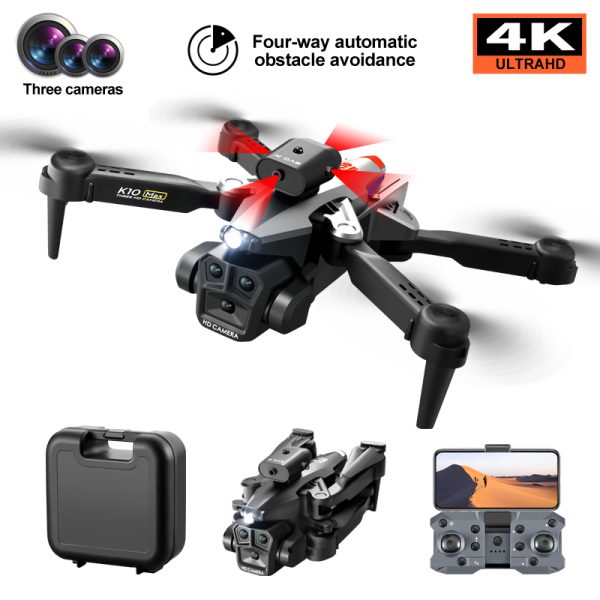 Triple Camera Drone Obstacle Avoidance Quadcopter Toy K10MAX - Image 22