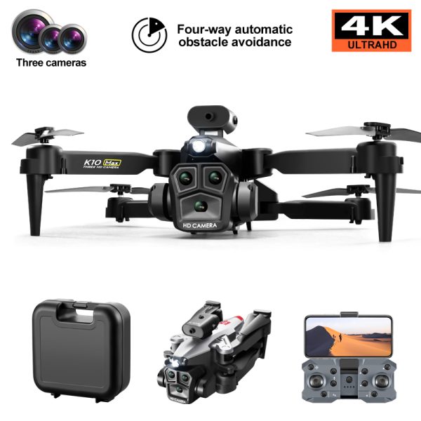Triple Camera Drone Obstacle Avoidance Quadcopter Toy K10MAX - Image 23
