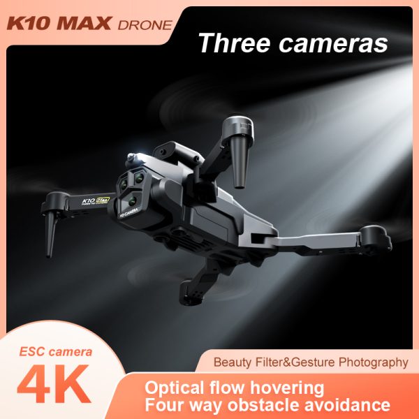 Triple Camera Drone Obstacle Avoidance Quadcopter Toy K10MAX - Image 13