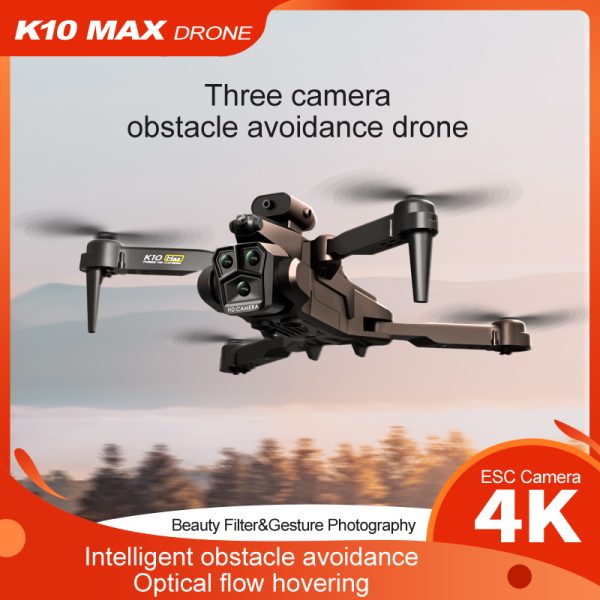 Triple Camera Drone Obstacle Avoidance Quadcopter Toy K10MAX - Image 14