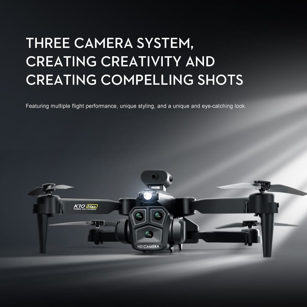 Three Camera Drone Toy Quadcopter Gift K10MAX